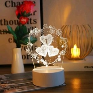 I love you Heart & Floral LED Light Decor Great For Valentine's